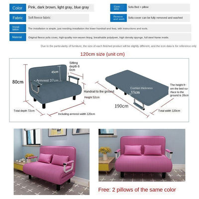 Folding Sofa Bed Dual-use Single Simple Family Double Nap Theme Portable Lazy Lounge Ruse Lunch