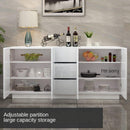 Side Cabinet Modern Minimalist Tea Cabinet Multi-functional Paint Cabinet White Cupboard Kitchen