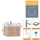 Solid Wood Bathroom Cabinet Wash Basin Cabinet Combination Washbasin Balcony Toilet Wall-mounted