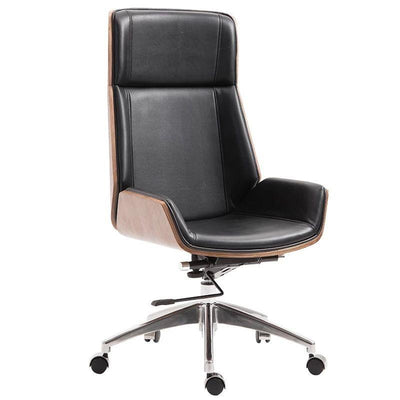 Happy Eulogy Nordic Office Boss Chair Modern Minimalist Big Class Meeting Back Chair Leather Can Lie