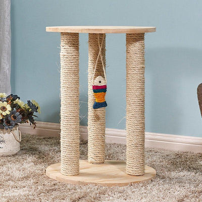 Sisal Condo Climbing Frame Cat Grabbing Board Solid Wood Tree Platform Nest Toys Cat Supplies