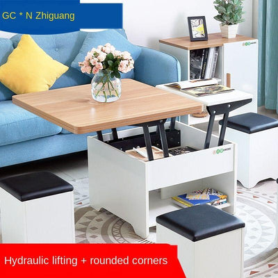 Multi-functional Lifting Dual-purpose Folding Small Apartment Living Room Furniture Creative Pulley