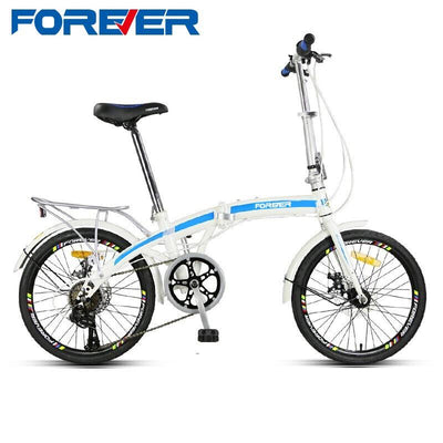 Forever Foldable Bicycle 20 Inch 7 Shifting Folding Bicycle High Carbon Steel Bow Back Frame Fashion