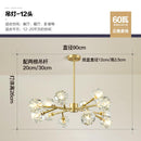 HJFA Living Simple Modern Bedroom Dining Room Crystal Glass Chandelier Magic Bean Light Luxury