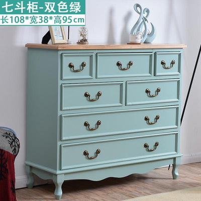 (MUWU) Solid Wood Simple Modern Storage Cabinet Drawer Living Room Locker Bedroom American Chest of