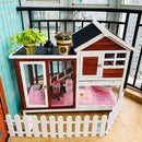 Pet House Household Dog Cat Bunny Nest Large House Rabbit Cage Villa Eazy Cleaning