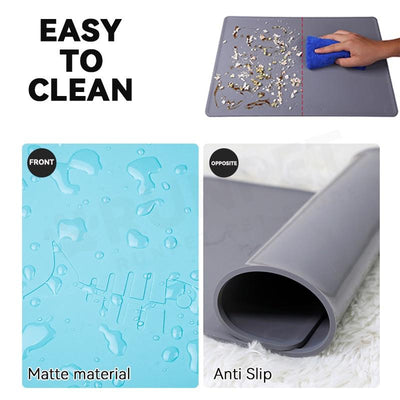 RUNPET Pet Feeding Mat Silicone Waterproof Pet Dog Cat Food Pad Mat Anti-slip Pet Bowl Drinking Mat