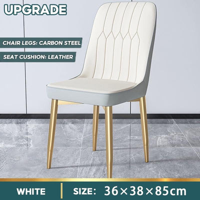 Nordic Flannel Dining Chair Living Room Leisure Chair Home Gold Leg Dining Chair Modern Hotel Chair