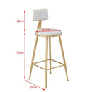 Nordic bar chair light modern simple high chair back bar stool