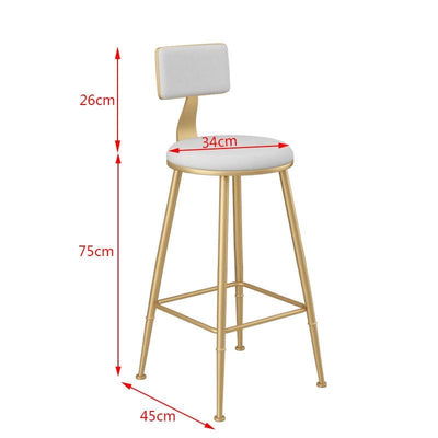 Nordic bar chair light modern simple high chair back bar stool