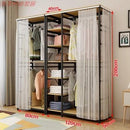 Curtain Wardrobe Bedroom Metal Hanger Thickened Iron Wood Coat Rack