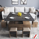 HQ Multifunctional Folding Dining Table With Chair Small Apartment Dining Table Nordic Living Room