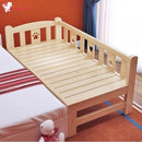 Solid Wood Baby Bed Baby Cot Boy Single Bed Girl Princess Bedside Bed Widened Small Bed With Rails