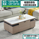 ARPER Foldable Coffee Table Marble Blister Folding Tempered Glass Side Table Household Dining Table