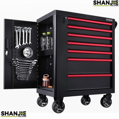 SHANJIE Trolley Tool Cart Iron Cabinet, Workshop Auto Repair Drawer Multifunctio