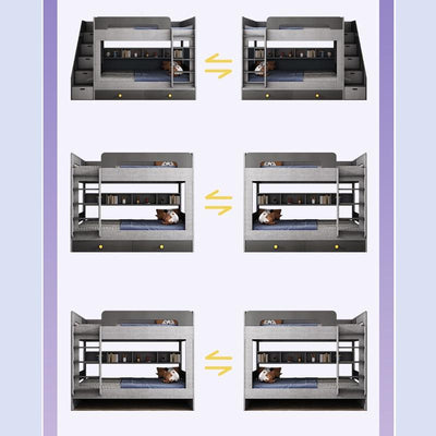 LAL Modern Simple Bed Frame Get On And Off The Bed Parallel To The High Low Bed Of The Same Width