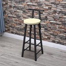 High Chair Bar Stool Minimalist Fashion Creative Steel Wood Thickened Dining Chair（70cm）