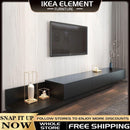 Nordic Tv Cabinet Tea Table Combination Black Walnut-colored Retractable Tv Cabinet Modern Simple