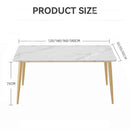 SENBIJU Marble Dining Table Modern Minimalist Household Small Apartment Scratch And High