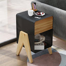 Original Nordic Iron Small Solid Wood Fashion Bedside Room Side Table Simple European Locker 2320 #