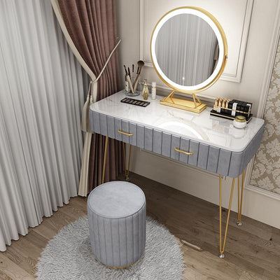 SEVEN Kiwifruit Nordic Dressing Table Bedroom Modern Simple Net Red Ins Style Marble Dressing Table