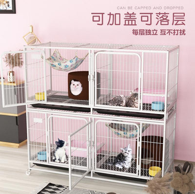 RUNPET Cat Cage Cat Cage Breeding Cage Three-tier Breeding Cage Cat Villa Pet Shop Cat House