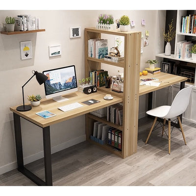 【🇸🇬 Ready Stock】Desk Bookcase Series Of Twins With Student Double Home Writing Table Study Table