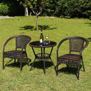 Mingran furniture rattan chair three piece set balcony small table chair tea table chair combination