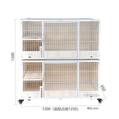 Pet Supplies Cabinet Breeding House Foster Cage Cat Three-layer Solid Wood Large Multi-storey Villa