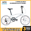 Hito X6 Foldable Bicycle Shimano 7 Speed 20/22 Inch Aluminum Alloy Frame Folding Bike Adult Students