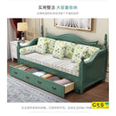 American Solid Wood Sofa Bed Bedroom Retractable Bed Folding Multifunctional Sitting Bed