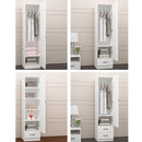 Kinbolee Mini Wardrobe Narrow Cabinet Single-door Wardrobe Small Room Children's Wardrobe