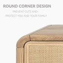 【YUEHUA】Nordic Solid Wood Rattan Tv Cabinet Audio-visual Cabinet Modern Minimalist Living Room