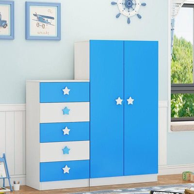 Simple Children's Wardrobe Baby Storage Combination Cabinet Girl Bedroom Wooden Wardrobe Baby