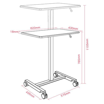 Ecolus computer office bed lazy desk standing lifting table mobile office speech sitting alternate