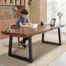 American Minimalist Natural Side Solid Wood Desk Natural Log Computer Desk Meeting Table Studio