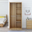 Wooden Stylish Wardrobe Atmospheric Bedroom Black Walnut Cabinet Solid Wood Double Door Simple Black