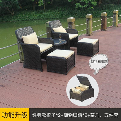 Balcony Tables And Chairs Five Pieces Of Outdoor Wicker Chair Three Pieces Of Indoor Living Room