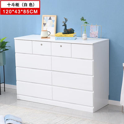 European-style Solid Wood Modern Light Luxury Bedroom Chest of Drawers Simple White Living Room