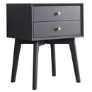 SHANJIE Shang Goods Table Simple Modern Solid Wood Fashion Two Draw Nordic Bedside Bedroom Small