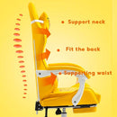 Gaming Chair Ergonomic High Pikachu Computer chair with Retractible Footrest PU Leather Back