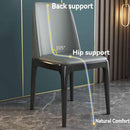Nordic modern dining chair fashion waterproof dressing chair modern back chair PU leather dining