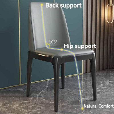 Nordic modern dining chair fashion waterproof dressing chair modern back chair PU leather dining