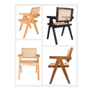 Nordic Rattan Chair Balcony Leisure Chair Lazy Solid Wood Sofa Chair Single Household Rattan