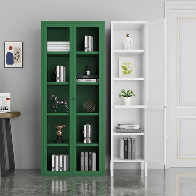 Household Nordic Book shelf Bookshelf Cabinet Multifunctional Iron Glass Door Shelf Storage Cabinet