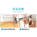 Stainless Steel Dog Cage For Small And Medium Dog Folding Cage With Toilet Thickened