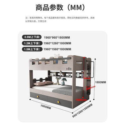 LAL Modern Double Decker Bed Frame Bunk Bed For Kids Adults Queen Bunk Bed With Drawer Mattress Set