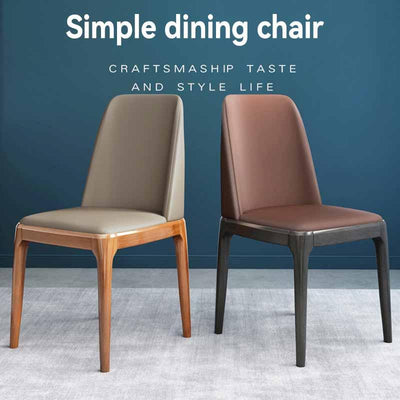 Nordic modern dining chair fashion waterproof dressing chair modern back chair PU leather dining