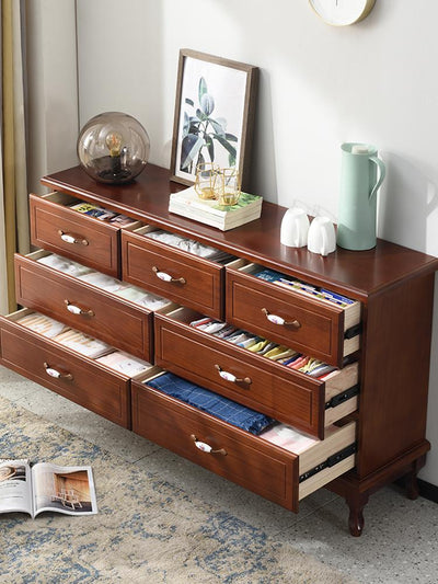 Nordic Solid Wood Simple Modern Bedroom Storage Living Room Cabinet Chest of Drawers Special Price