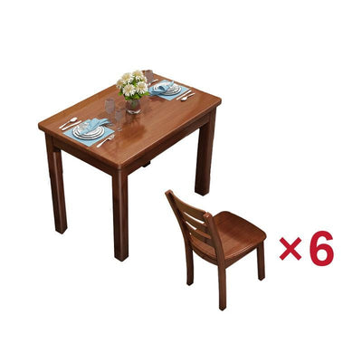 SENBIJU Dinning Table With Chair Wooden Combination Modern Simple Household Small Family ZL